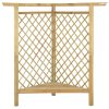 Impregnált fenyőfa sarokpergola paddal 166 x 81 x 174 cm