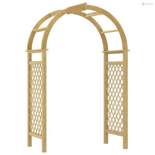 Impregnált tömör fenyőfa rácsos boltív 141 x 97 x 243 cm