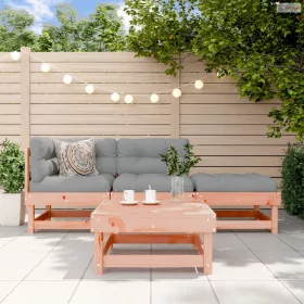   4 részes tömör duglászfenyő kerti társalgószett párnákkal