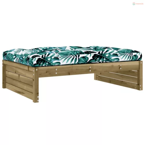 2 részes impregnált fenyőfa kerti ülőgarnitúra párnával