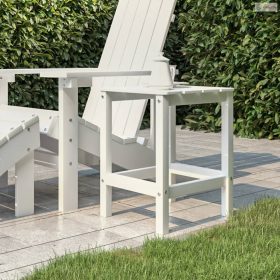 Fehér HDPE kerti adirondack asztal 38 x 38 x 46 cm