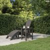 Antracitszürke HDPE kerti Adirondack asztal 38 x 38 x 46 cm