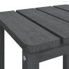 Antracitszürke HDPE kerti Adirondack asztal 38 x 38 x 46 cm