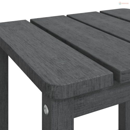 Antracitszürke HDPE kerti Adirondack asztal 38 x 38 x 46 cm