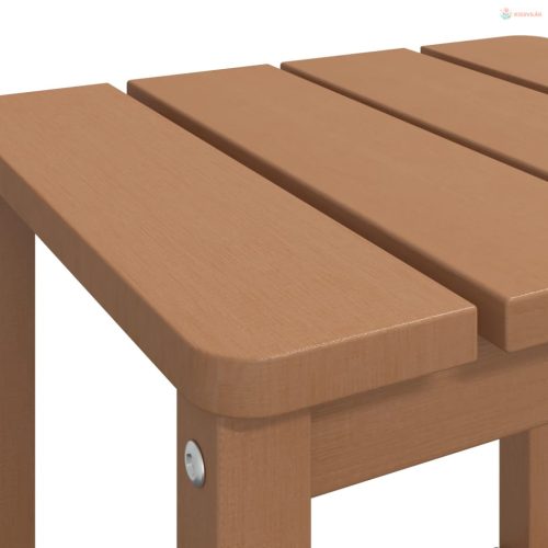 Barna HDPE kerti Adirondack asztal 38 x 38 x 46 cm
