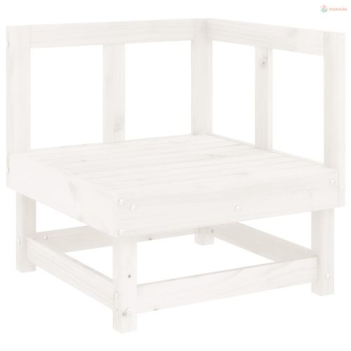 4 részes fehér tömör fenyőfa kerti ülőgarnitúra