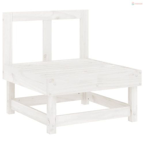 4 részes fehér tömör fenyőfa kerti ülőgarnitúra