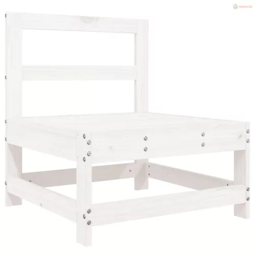 4 részes fehér tömör fenyőfa kerti ülőgarnitúra