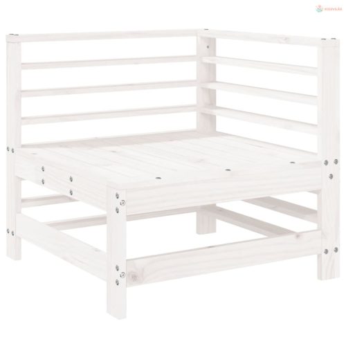 4 részes fehér tömör fenyőfa kerti ülőgarnitúra