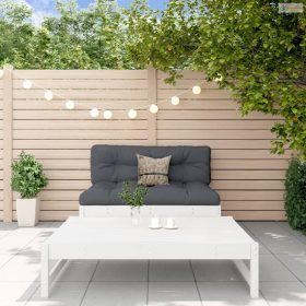 2 részes fehér tömör fenyőfa kerti ülőgarnitúra