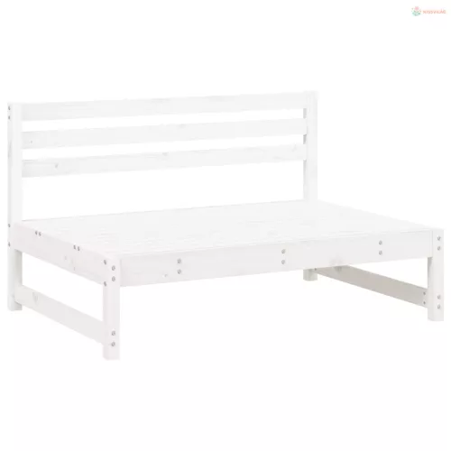 4 részes fehér tömör fenyőfa kerti ülőgarnitúra