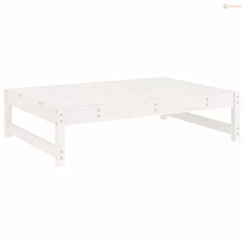 4 részes fehér tömör fenyőfa kerti ülőgarnitúra