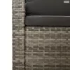 5 részes szürke polyrattan kerti ülőgarnitúra párnákkal