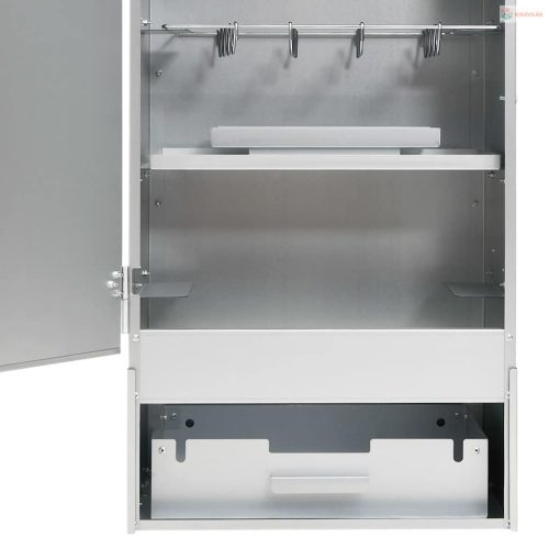 Horganyzott acél BBQ füstölőkemence asztallal