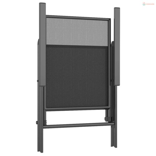 9 részes antracitszürke acél kerti étkezőgarnitúra