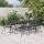 9 részes antracitszürke acél kerti étkezőgarnitúra