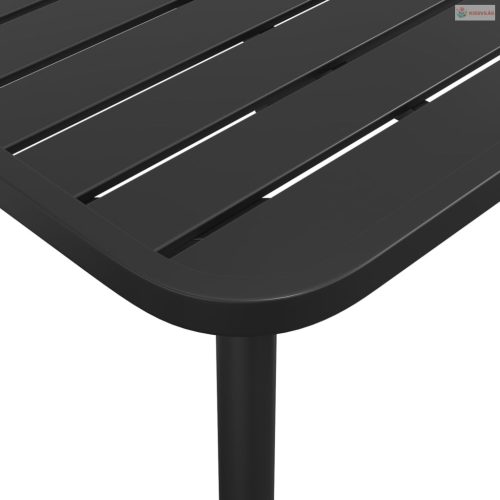 9 részes antracitszürke acél kerti étkezőgarnitúra