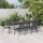 11 részes antracitszürke acél kerti étkezőgarnitúra