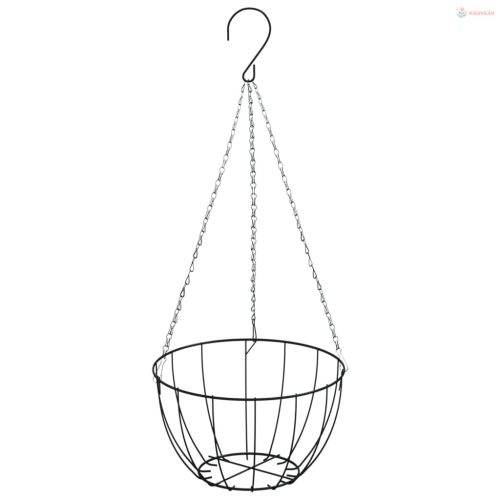 4 db fekete acél függő kaspótartó kaspóval