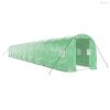 Zöld acélvázas melegház 36 m² 18 x 2 x 2 m