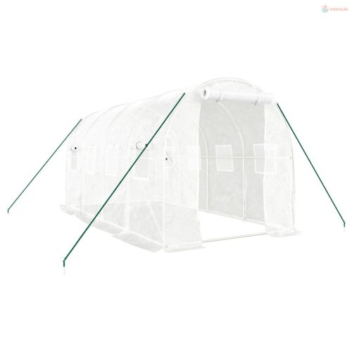 Fehér acélvázas melegház 8 m² 4 x 2 x 2 m