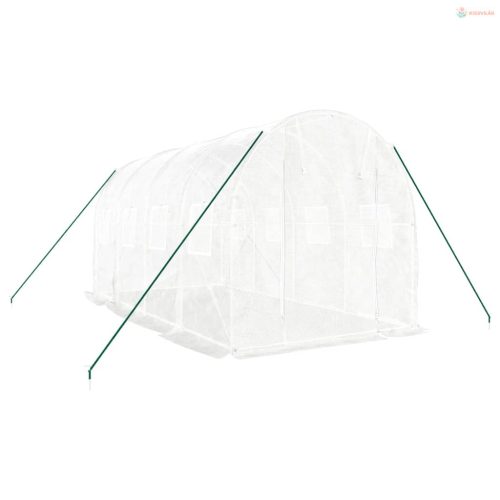 Fehér acélvázas melegház 8 m² 4 x 2 x 2 m