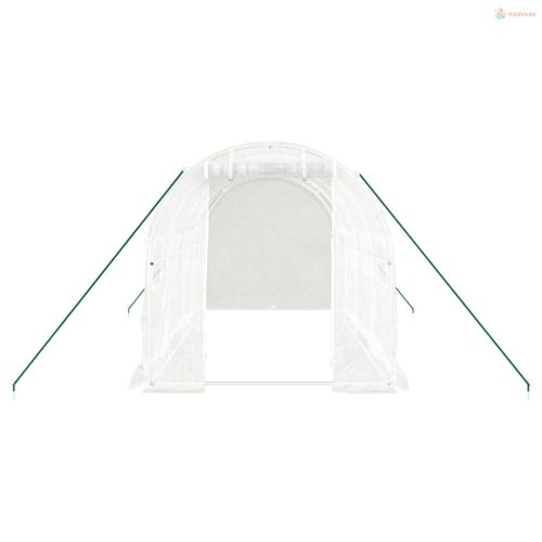 Fehér acélvázas melegház 8 m² 4 x 2 x 2 m