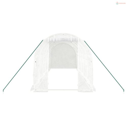 Fehér acélvázas melegház 12 m² 6 x 2 x 2 m