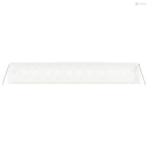 Fehér acélvázas melegház 24 m² 12x2x2 m