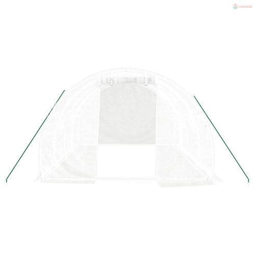 Fehér üvegház acélvázzal 12 m² 4x3x2 m