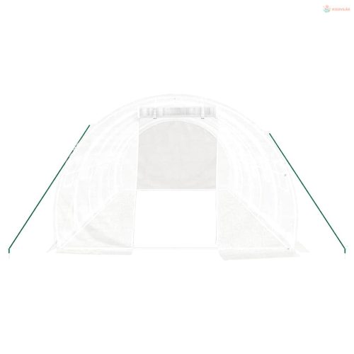 Fehér acélvázas melegház 18 m² 6 x 3 x 2 m