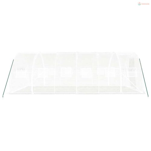 Fehér acélvázas melegház 18 m² 6 x 3 x 2 m