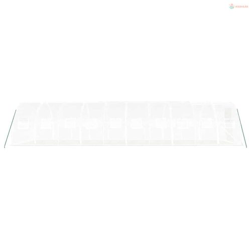 Fehér acélvázas melegház 30 m² 10x3x2 m