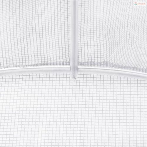 Fehér acélvázas melegház 42 m² 14 x 3 x 2 m