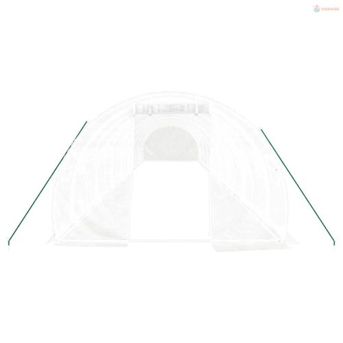 Fehér acélvázas melegház 48 m² 16 x 3 x 2 m