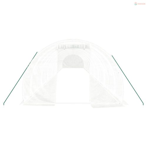 Fehér acélvázas melegház 54 m² 18 x 3 x 2 m