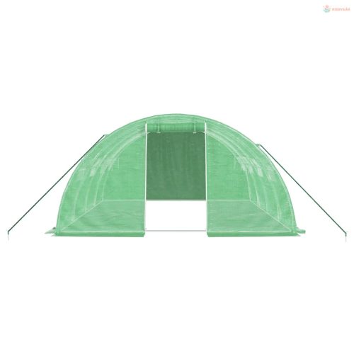 Zöld acélvázas melegház 16 m² 4 x 4 x 2 m