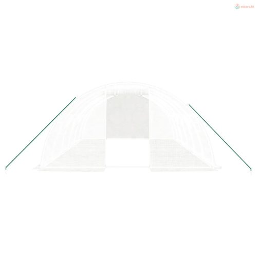 Fehér acélvázas melegház 24 m² 6x4x2 m