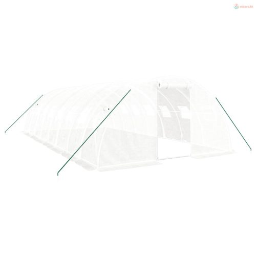 Fehér acélvázas melegház 32 m² 8 x 4 x 2 m