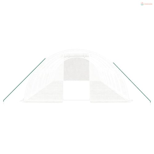 Fehér acélvázas melegház 32 m² 8 x 4 x 2 m