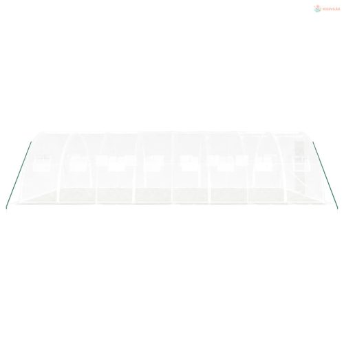 Fehér acélvázas melegház 32 m² 8 x 4 x 2 m