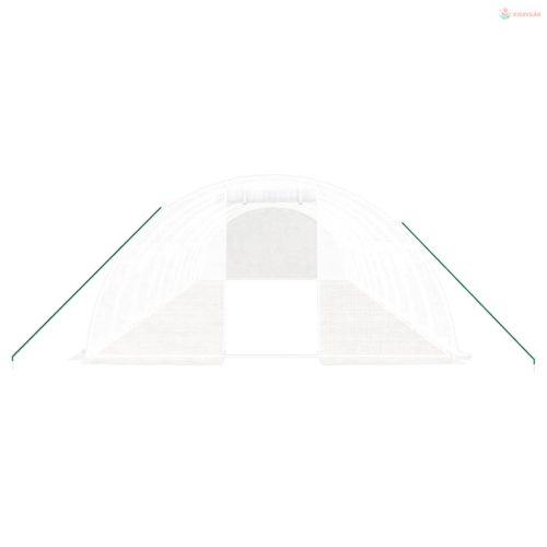 Fehér acélvázas melegház 40 m² 10x4x2 m