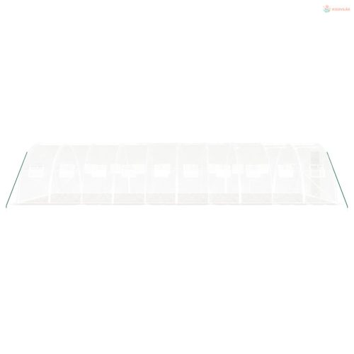 Fehér acélvázas melegház 40 m² 10x4x2 m