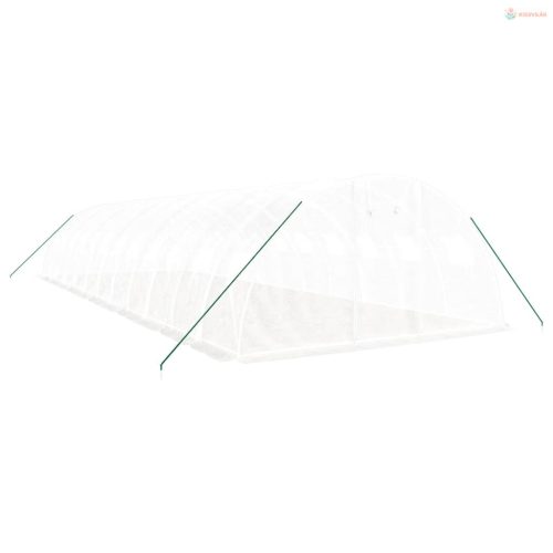 Fehér acélvázas melegház 48 m² 12 x 4 x 2 m