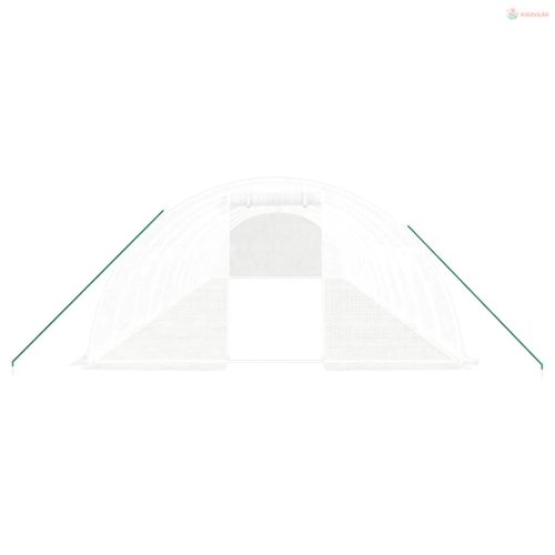 Fehér acélvázas melegház 48 m² 12 x 4 x 2 m