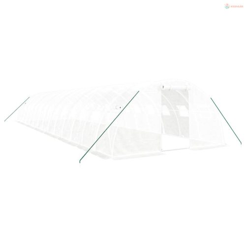 Fehér acélvázas melegház 56 m² 14 x 4 x 2 m