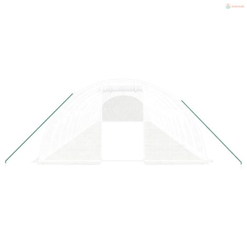 Fehér acélvázas melegház 56 m² 14 x 4 x 2 m