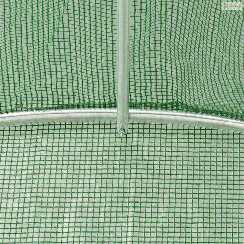 Zöld acélvázas melegház 60 m² 12 x 5 x 2,3 m
