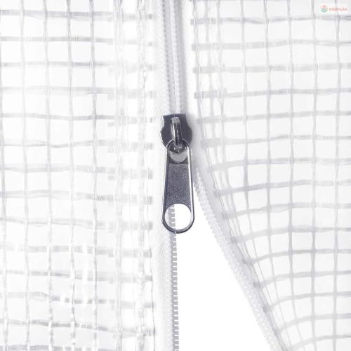 Fehér üvegház acélvázzal 20 m² 5x4x2,3 m