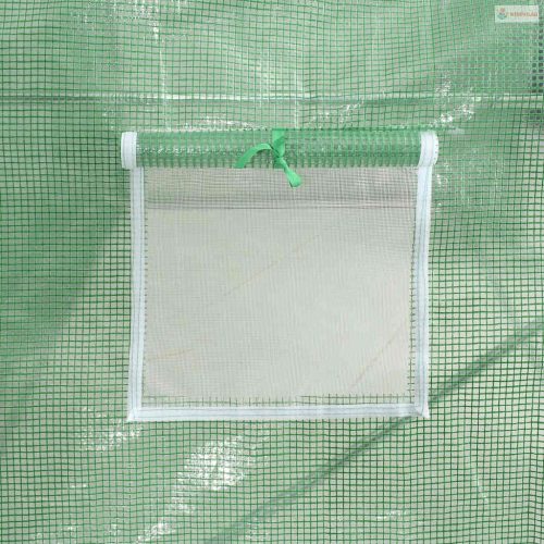 Zöld acélvázas melegház 120 m² 20 x 6 x 2,85 m